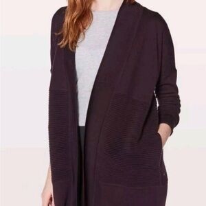 Lululemon sit in lotus wrap II merino wool meditation plum Sweater